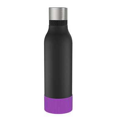 Thermotrinkflasche RETUMBLER-myNIZZA II 600 CERAMIC, schwarz, Sleeve lila