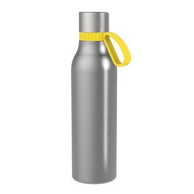 Thermotrinkflasche RETUMBLER-myNIZZA II 600 CERAMIC, silber, Ring gelb