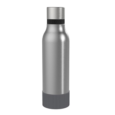 Thermotrinkflasche RETUMBLER-myNIZZA II 600 CERAMIC, silber, Sleeve anthrazit