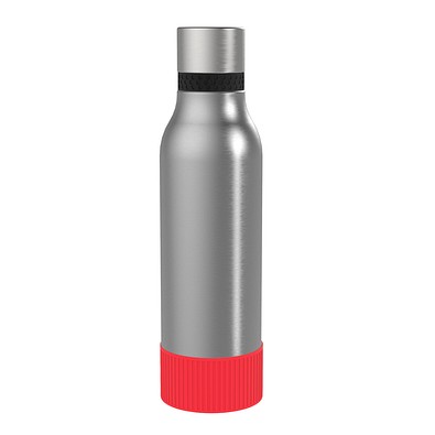 Thermotrinkflasche RETUMBLER-myNIZZA II 600 CERAMIC, silber, Sleeve rot