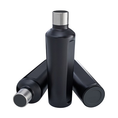 Thermotrinkflasche RETUMBLER-mySTEELONE, schwarz/anthrazit