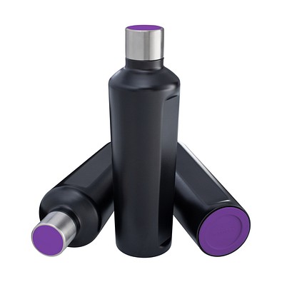 Thermotrinkflasche RETUMBLER-mySTEELONE, schwarz/lila