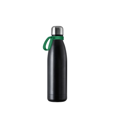 Thermotrinkflasche RETUMBLER-NIZZA, schwarz, Ring grün