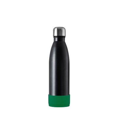 Thermotrinkflasche RETUMBLER-NIZZA, schwarz, Sleeve grün