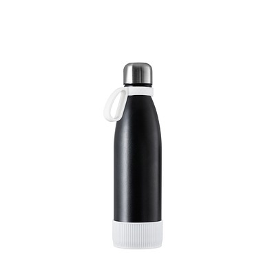 Thermotrinkflasche RETUMBLER-NIZZA, schwarz/weiß/weiß