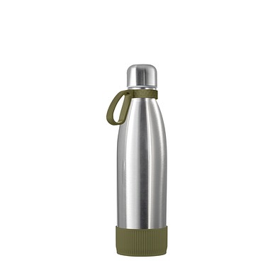 Thermotrinkflasche RETUMBLER-NIZZA, silber/dunkelgrün/dunkelgrün