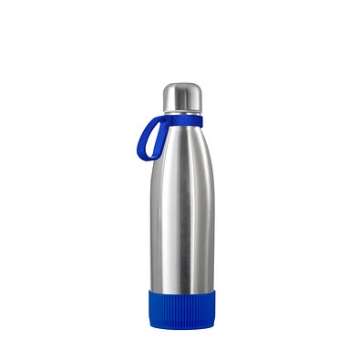 Thermotrinkflasche RETUMBLER-NIZZA, silber, Sleeve blau