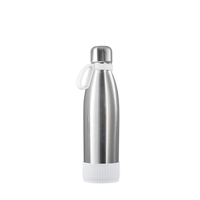 Thermotrinkflasche RETUMBLER-NIZZA, silber/weiß/weiß