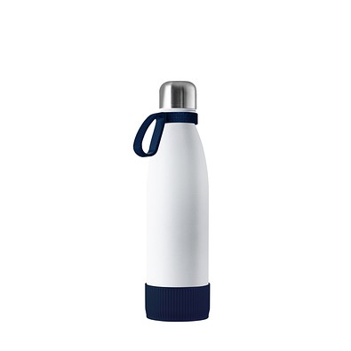 Thermotrinkflasche RETUMBLER-NIZZA, weiß/dunkelblau/dunkelblau