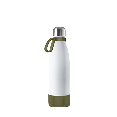 Thermotrinkflasche RETUMBLER-NIZZA, weiß/dunkelgrün/dunkelgrün