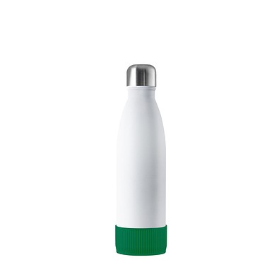 Thermotrinkflasche RETUMBLER-NIZZA, weiß, Sleeve grün
