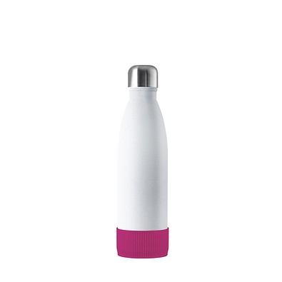 Thermotrinkflasche RETUMBLER-NIZZA, weiß, Sleeve magenta