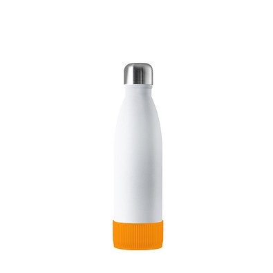 Thermotrinkflasche RETUMBLER-NIZZA, weiß, Sleeve orange