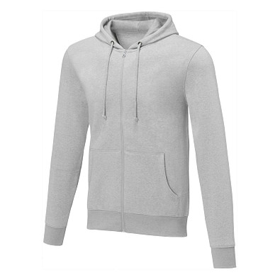 Theron Herren Kapuzenpullover mit Reißverschluss, heather grau, S