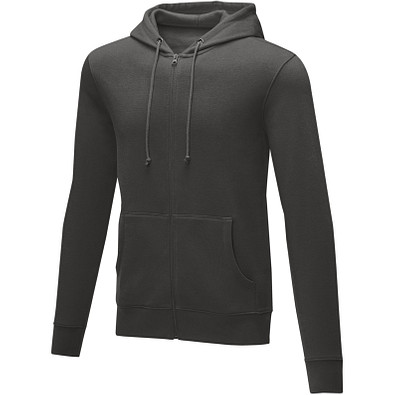 Theron Hoodie mit Reißverschluss für Herren, storm grey, XXL