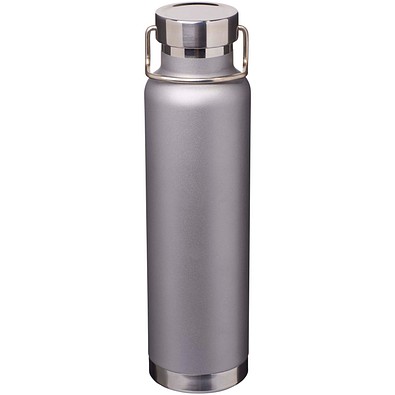 Thor 650 ml RCS-zertifizierte Kupfer-Vakuum Isolierflasche aus recyceltem Edelstahl, grau