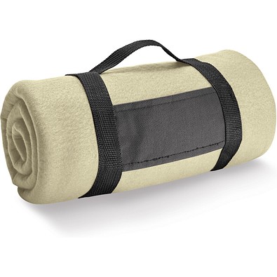 THORPE. Fleecedecke (180 g/m²) mit abnehmbarem Griff, Beige