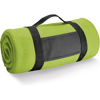 THORPE. Fleecedecke (180 g/m²) mit abnehmbarem Griff, Hellgrün
