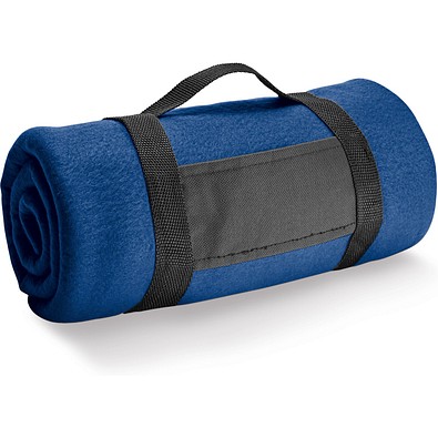 THORPE. Fleecedecke (180 g/m²) mit abnehmbarem Griff, Königsblau