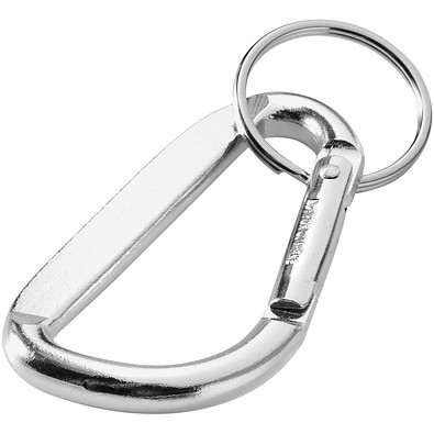 Timor Karabiner Schlüsselanhänger aus recyceltem Aluminium, silber