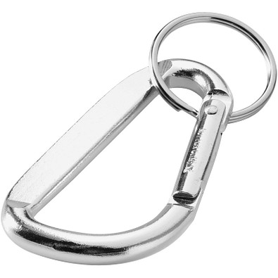 Timor Schlüsselanhänger mit Karabiner, silber