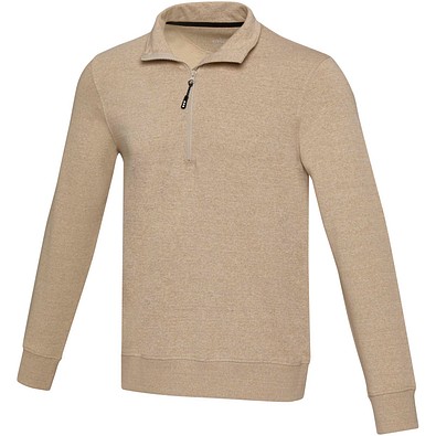 Tin Aware™ Pullover mit Half-Zip Reißverschluss aus recyceltem Material Unisex, Oatmeal, 2XS