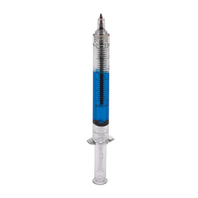 Transparenter Kugelschreiber INJECTION,blau
