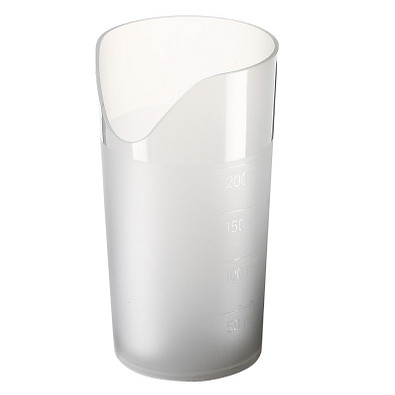 Trinkbecher Ergonomie, 200 ml, transparent-milchig