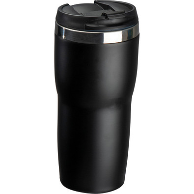 Trinkbecher mit Edelstahlummantelung, 500 ml, schwarz