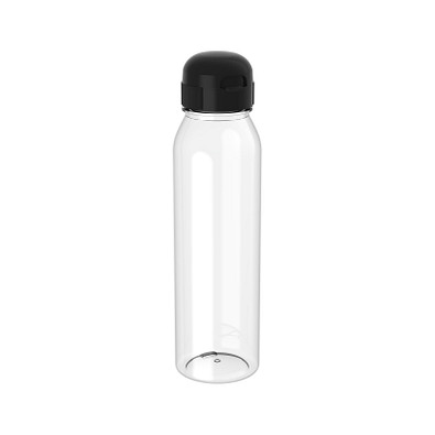 Trinkflasche Active Sports, 650 ml, transparent/schwarz