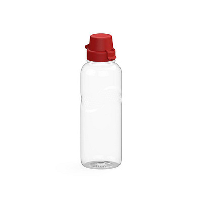 Trinkflasche Carve School, 700 ml, RENEW, transparent/standard-rot