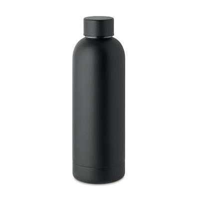 Trinkflasche Edelstahl 500 ml ATHENA, Schwarz
