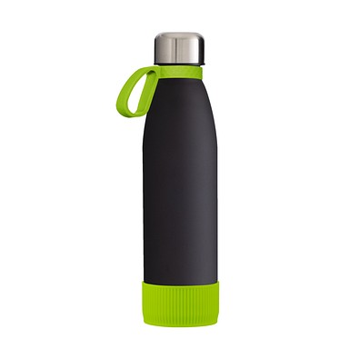 Trinkflasche RETUMBLER-myTOULON GLASS, schwarz/hellgrün/hellgrün