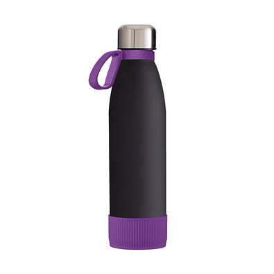 Trinkflasche RETUMBLER-myTOULON GLASS, schwarz/lila/lila