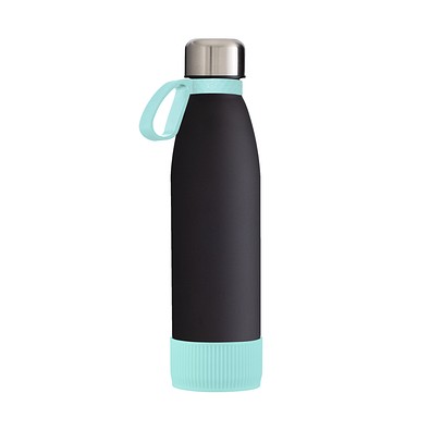 Trinkflasche RETUMBLER-myTOULON GLASS, schwarz/mint/mint