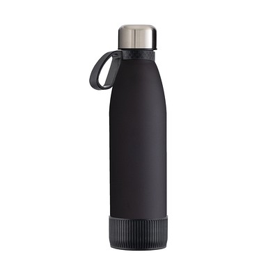 Trinkflasche RETUMBLER-myTOULON GLASS, schwarz/schwarz/schwarz
