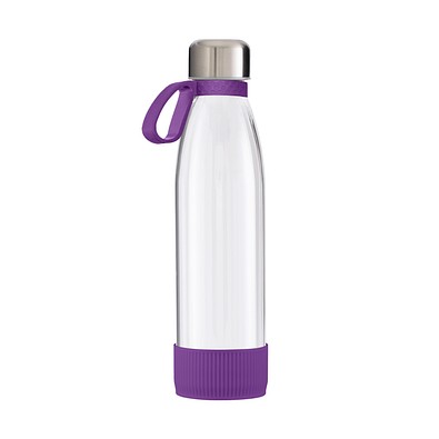 Trinkflasche RETUMBLER-myTOULON GLASS, transparent/lila/lila