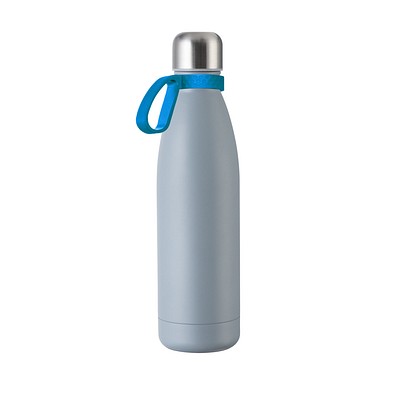 Trinkflasche RETUMBLER-myTOULON, grau, Ring hellblau