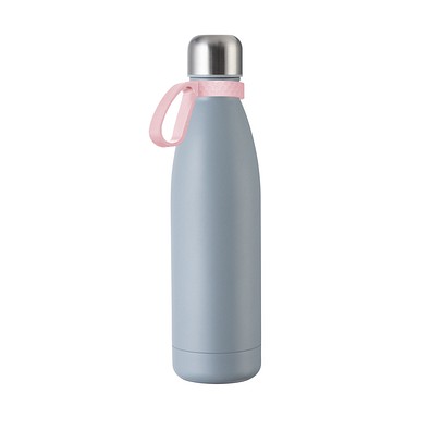 Trinkflasche RETUMBLER-myTOULON, grau, Ring rosa
