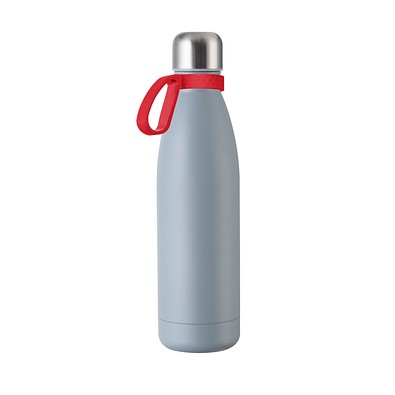 Trinkflasche RETUMBLER-myTOULON, grau, Ring rot