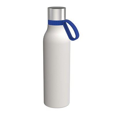 Trinkflasche RETUMBLER-myTOULON II 820, weiß, Ring blau