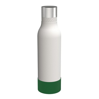 Trinkflasche RETUMBLER-myTOULON II 820, weiß, Sleeve grün