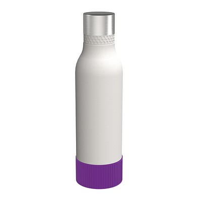 Trinkflasche RETUMBLER-myTOULON II 820, weiß, Sleeve lila