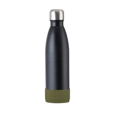 Trinkflasche RETUMBLER-myTOULON, schwarz, Sleeve dunkelgrün