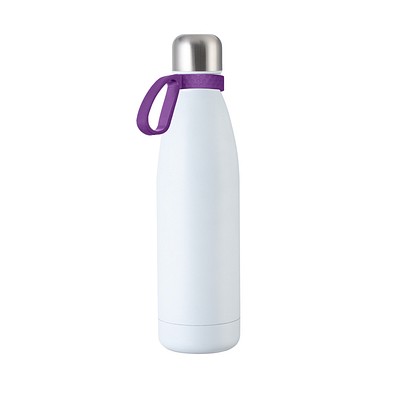 Trinkflasche RETUMBLER-myTOULON, weiß, Ring lila