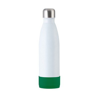 Trinkflasche RETUMBLER-myTOULON, weiß, Sleeve grün