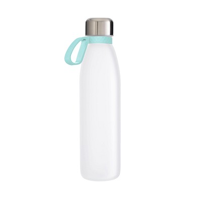 Trinkflasche RETUMBLER-TOULON GLASS, weiß, Ring mint