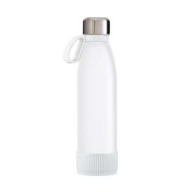 Trinkflasche RETUMBLER-TOULON GLASS, weiß/weiß/weiß