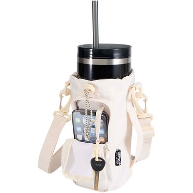 Trip Aware™ Recycelte Reisetasche für Flaschen 2 L, offwhite