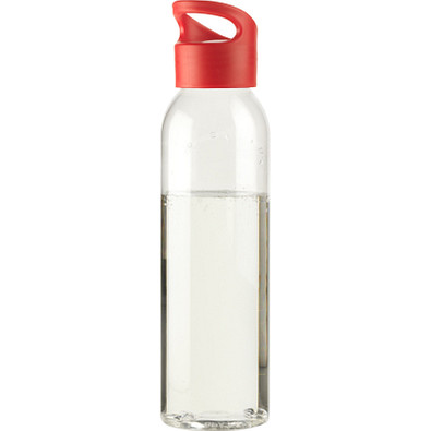 Trinkflasche Sirius, 650 ml, transparent/rot
